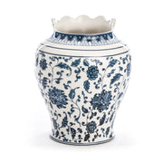 Vaso Hybrid Melania D cm 23 h 26 Bianco Blu SELETTI
