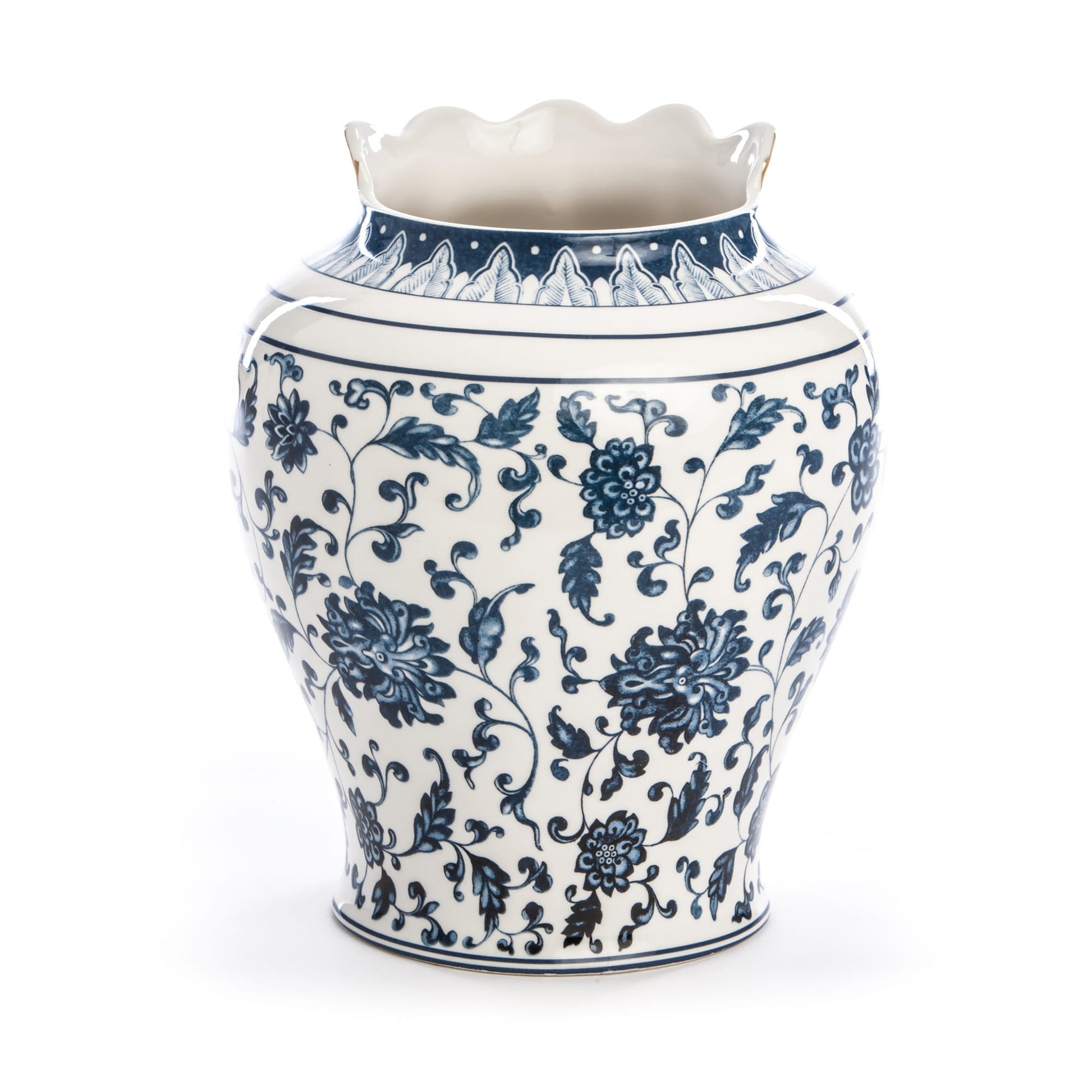 Vaso Hybrid Melania D cm 23 h 26 Bianco Blu SELETTI