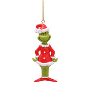 Pendente 3D Il Grinch Babbo Natale H9cm Verde Rosso Peraga Christmas