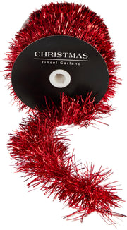 Ghirlanda tinsel in rotolo 10 m rossa PERAGA CHRISTMAS