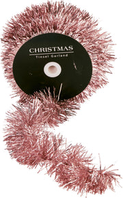 Ghirlanda tinsel in rotolo 10 m rosa PERAGA CHRISTMAS