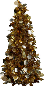 Albero decorativo in tinsel 46 cm oro scuro PERAGA CHRISTMAS