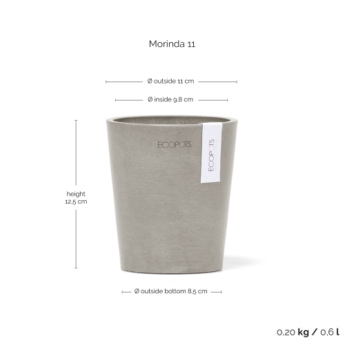 Vaso Per Orchidee Morinda D11 H12.5 Talpa Ecopots