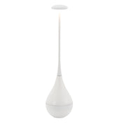 Lampada da Tavolo Portatile Ricaricabile Dondolina D 9cm H 37.6cm Bianco opaco ZAFFERANO