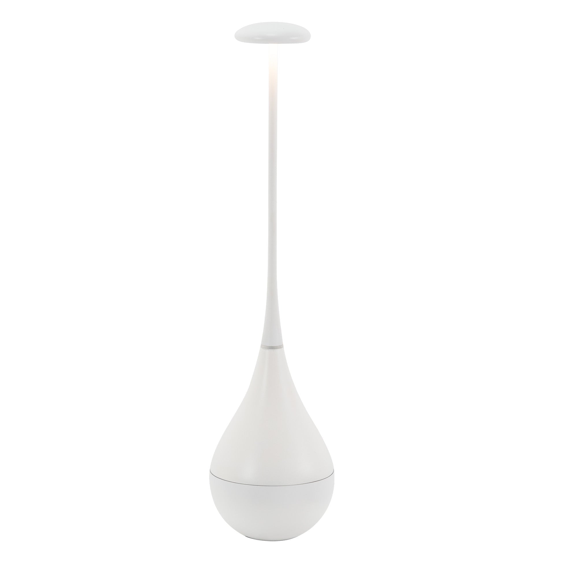 Lampada da Tavolo Portatile Ricaricabile Dondolina D 9cm H 37.6cm Bianco opaco ZAFFERANO