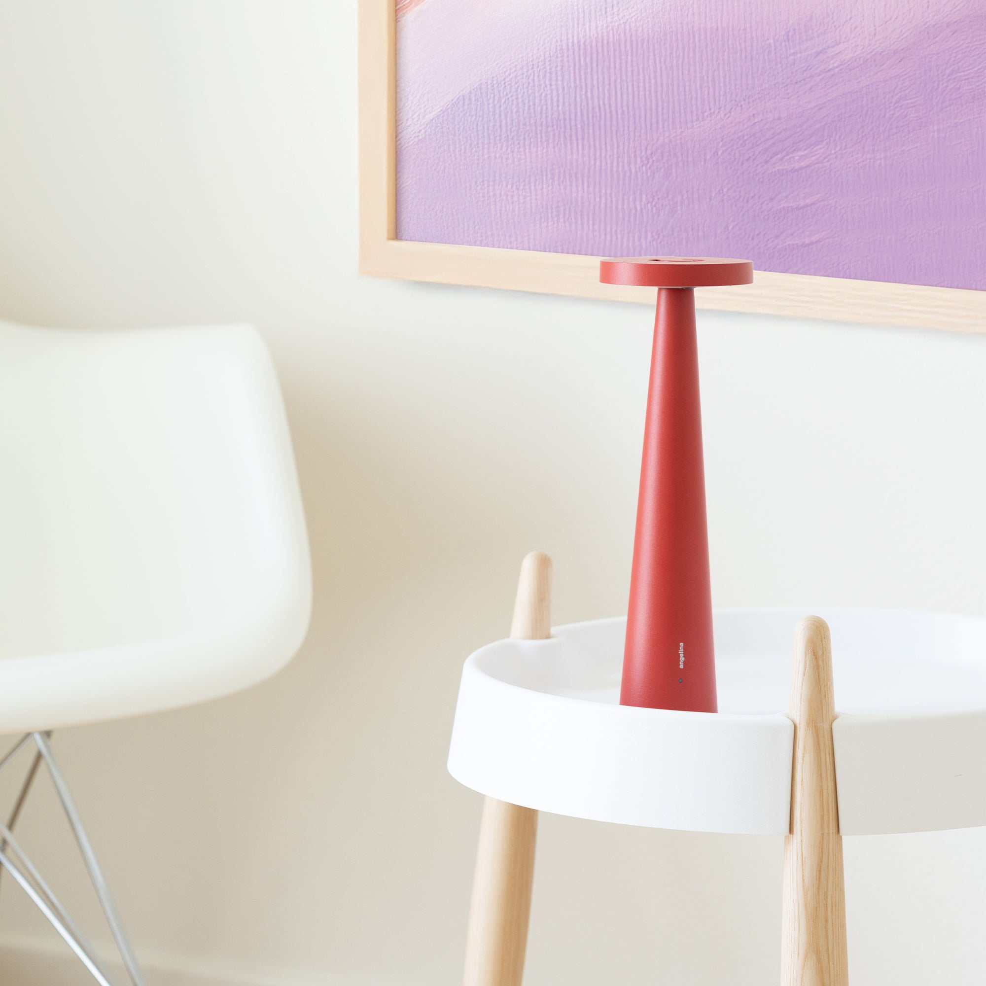 Lampada da tavolo ricaricabile H26cm D8.6cm Bianco opaco ZAFFERANO