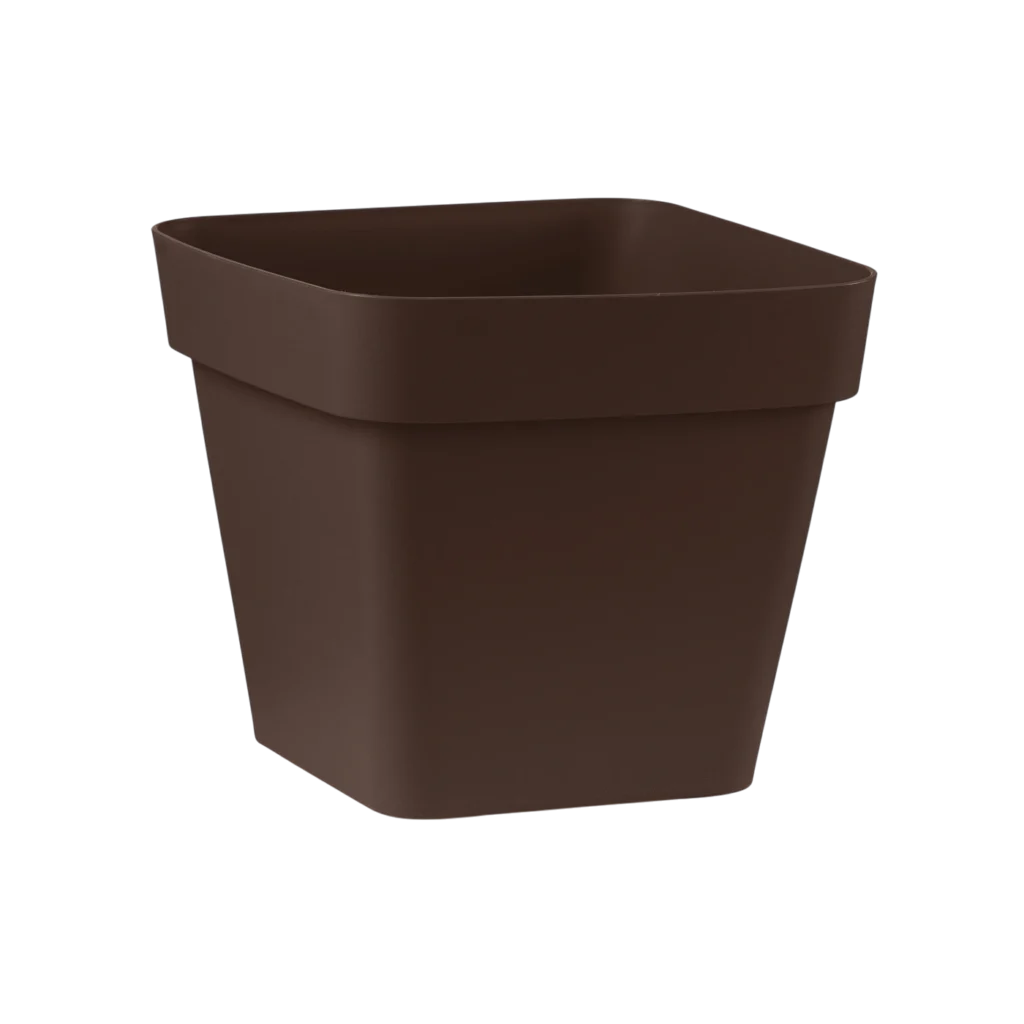 Vaso quadrato Cleo 34 cm Bronzo VECA