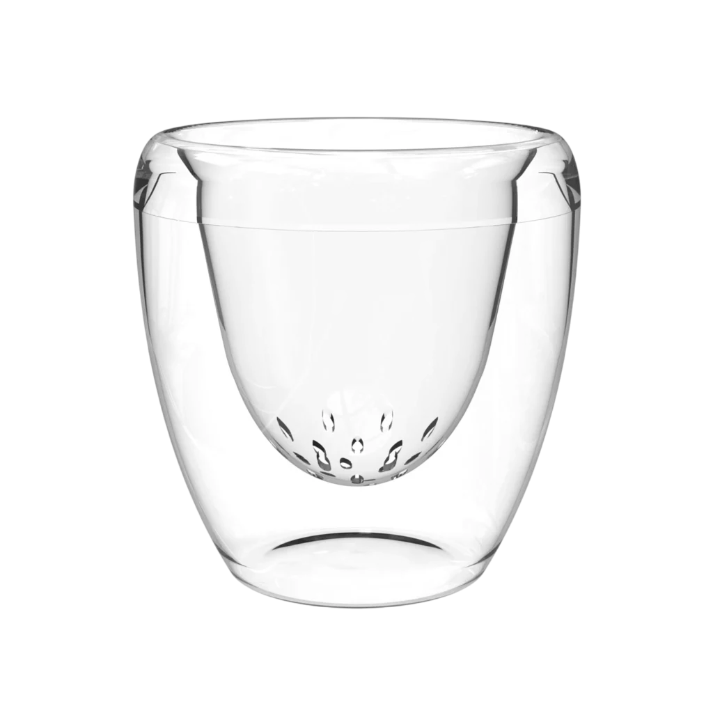 Vaso Cache-Pot Rotondo a Doppia Parete Gravity D 17x17,7 cm Trasparente VECA - immagine 1