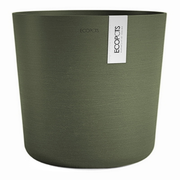 Vaso Rotondo Lima D25 H25,50 Cm Verde Kaki Ecopots