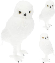 Gufo decorativo 49 cm bianco modello assortito PERAGA CHRISTMAS