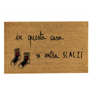 Zerbino In Questa Casa Si Entra Scalzi 45x75cm Marrone SIMPLE DAY