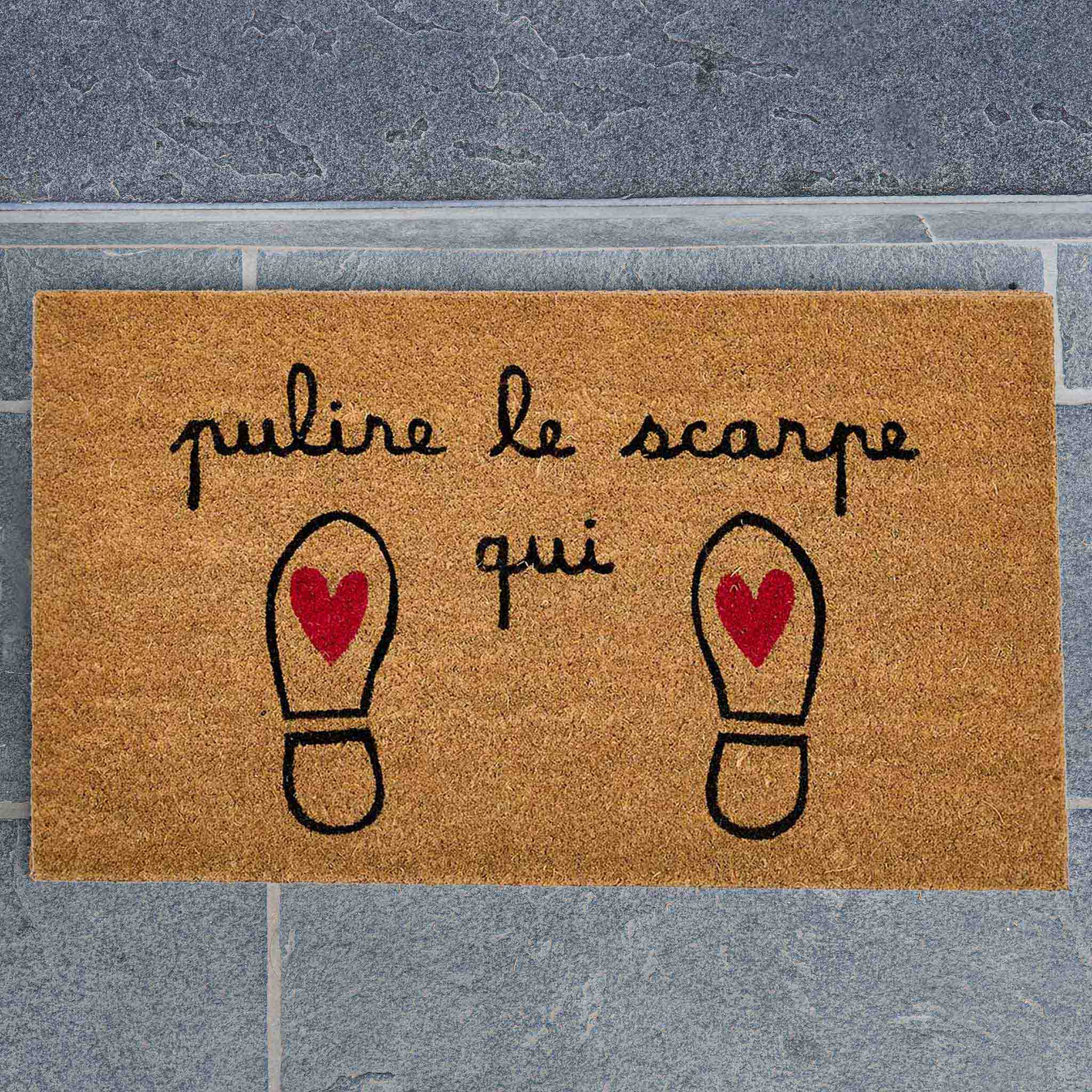 Zerbino Pulire le scarpe qui 45x75 cm Naturale SIMPLE DAY