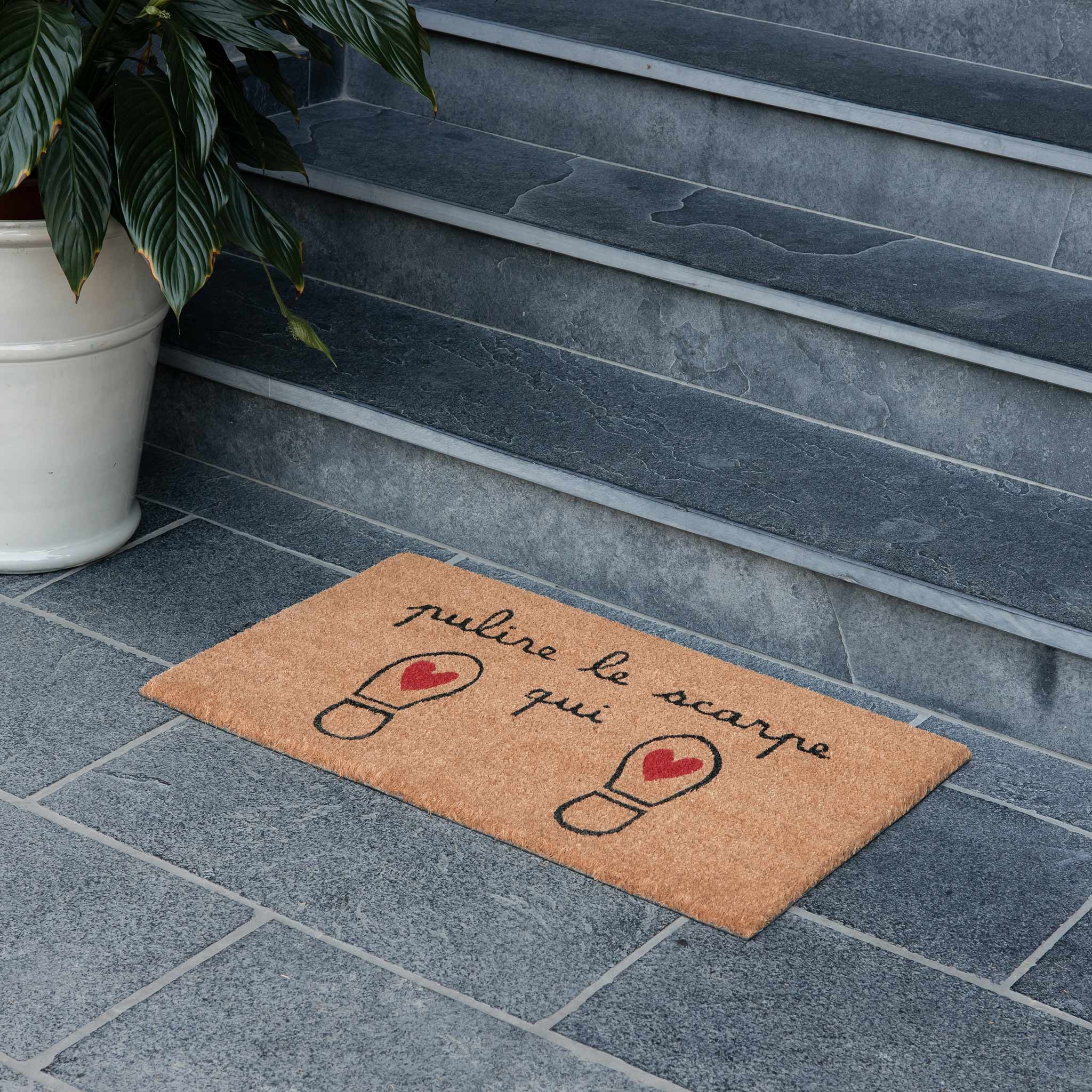 Zerbino Pulire le scarpe qui 45x75 cm Naturale SIMPLE DAY