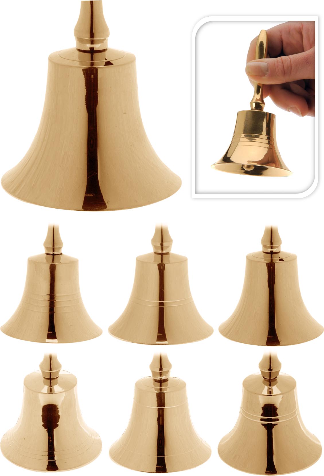 CAMPANELLA IN METALLO 11CM RAME ASSORTITA