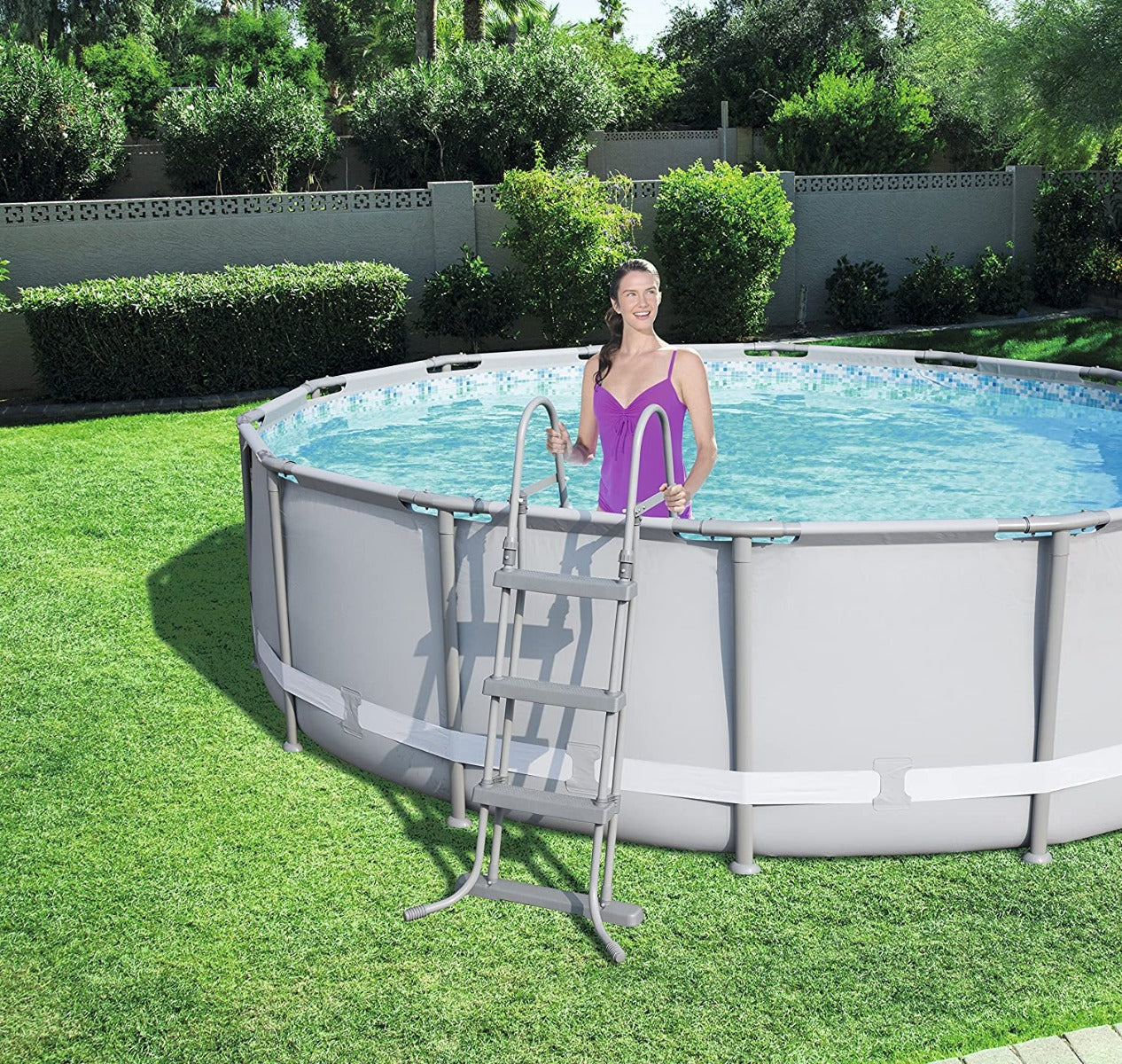 SCALETTA PISCINA 107 CM CON GRADINI REMOVIBILI - BESTWAY 58330