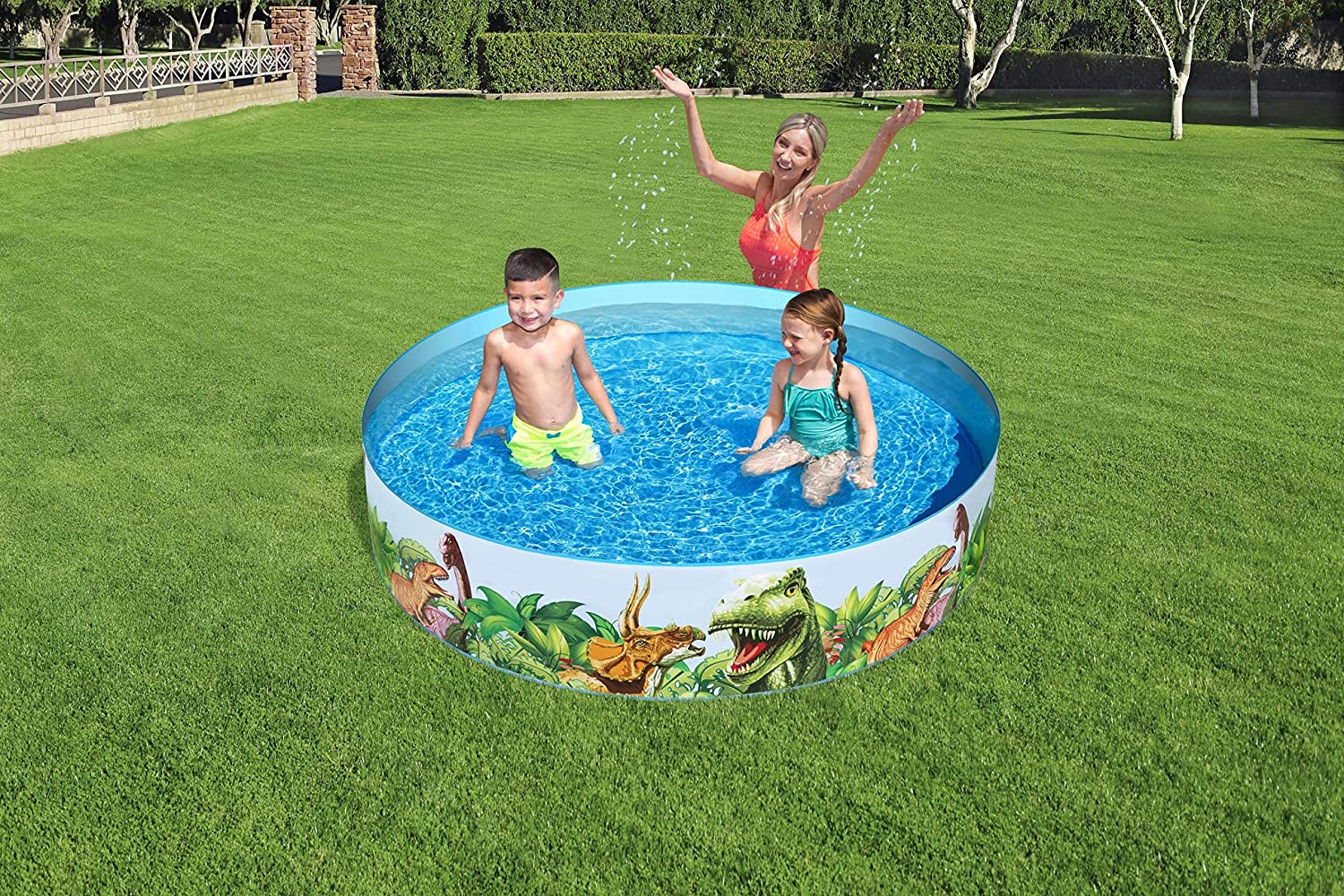 PISCINA RIGIDA DINOSAURI 183X183X38CM