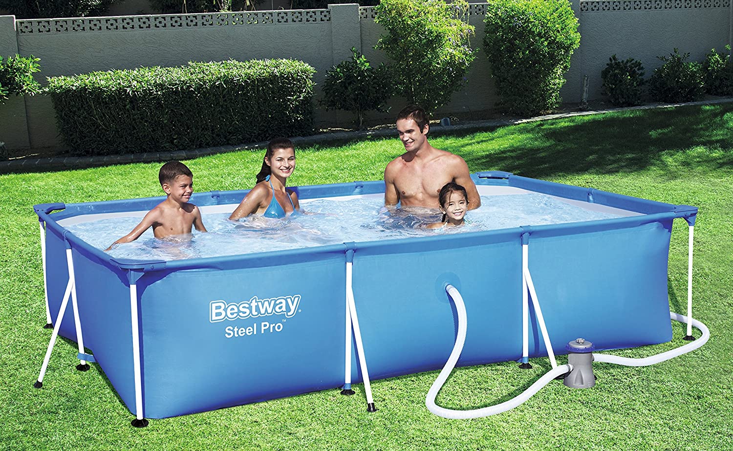 PISCINA RETTANGOLARE FRAME 300X201XH66CM CON POMPA FILTRO