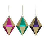 Pendente a Goccia H.11,5 D.7,5 cm Verde/Viola/Fucsia Modello Assortito