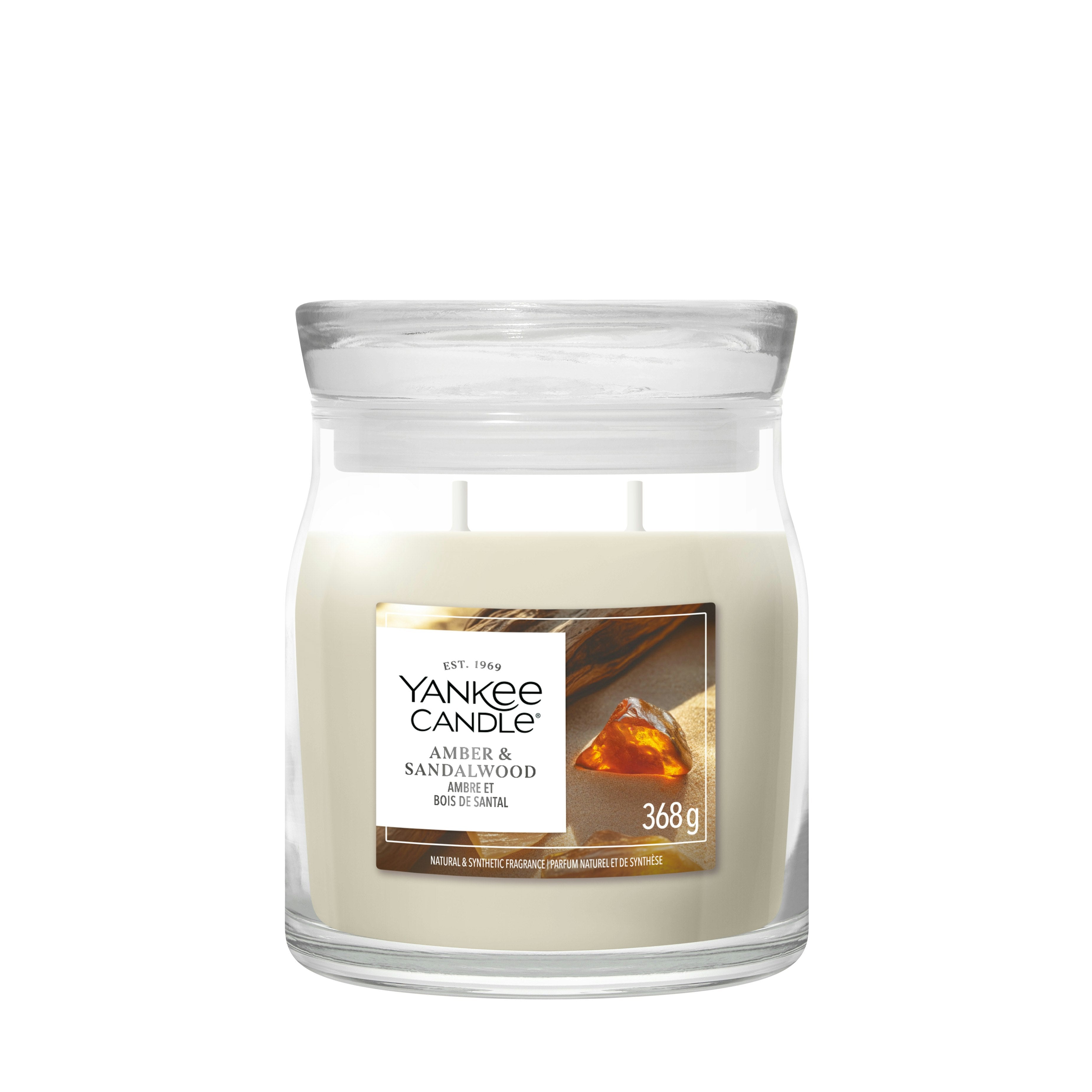 Candela Amber & Sandalwood 368g Marrone Yankee Candle