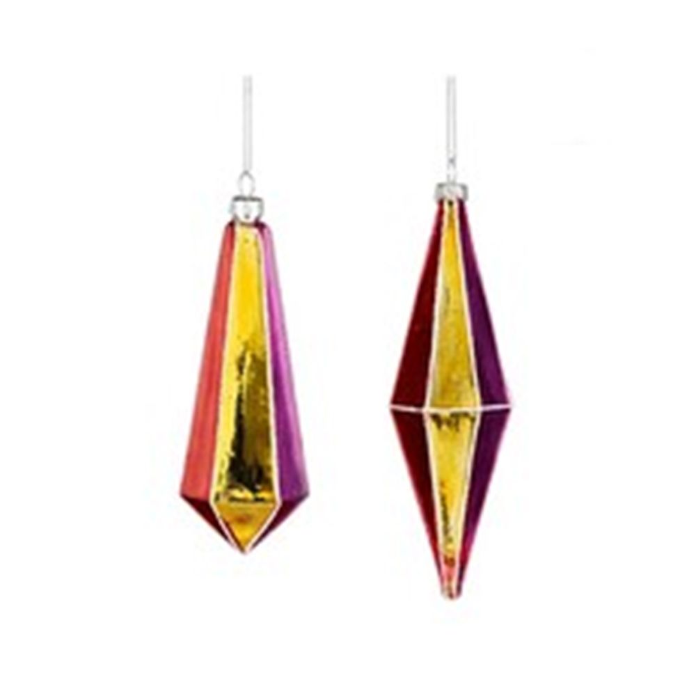Pendente a Goccia H.13,5 D.5 cm Rosso Modello Assortito