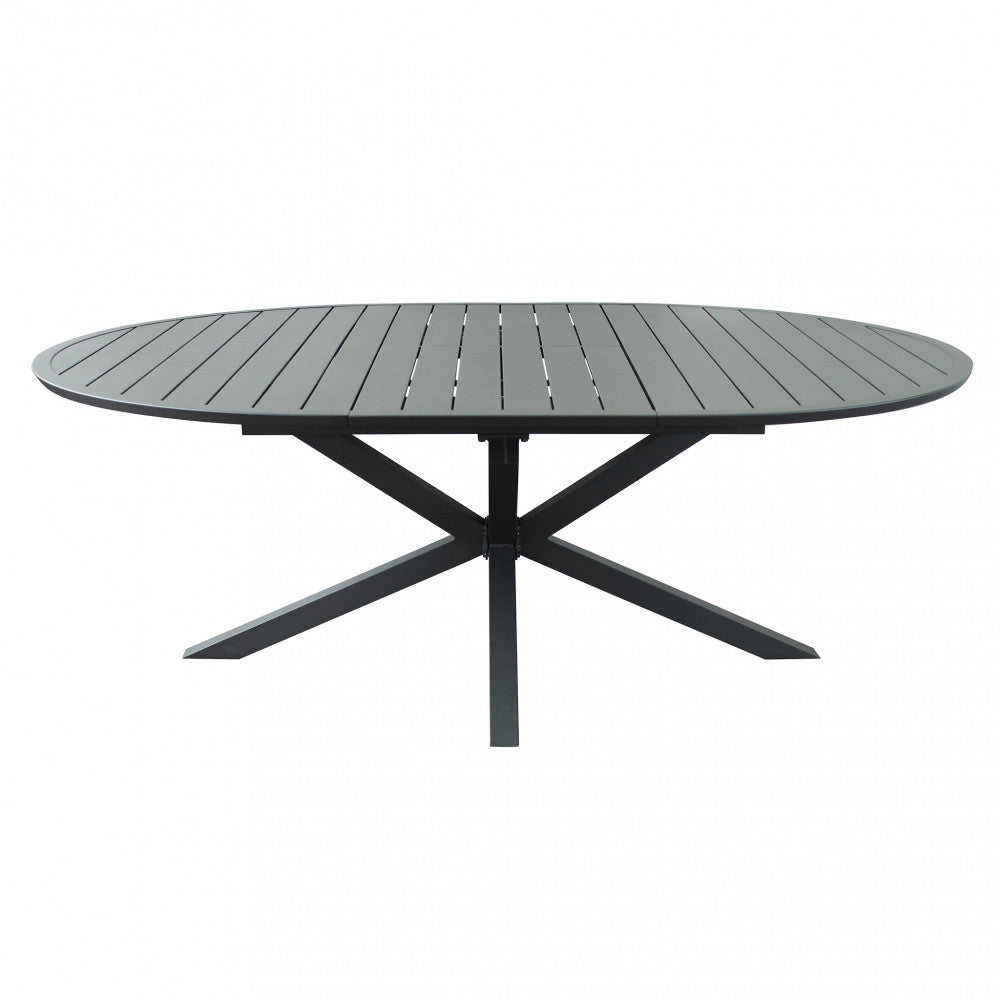 TAVOLO ROTONDO CAMELOT ALLUNGABILE 150/200 X 150 ANTRACITE