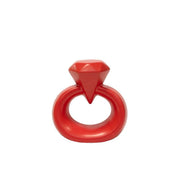 BLOGO Scultura Decorativa "Super Ring" in Ceramica - Rosso