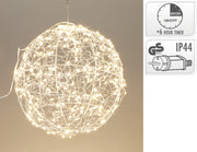 Sfera luminosa a LED, 500 LED, 35 cm, luce bianco caldo