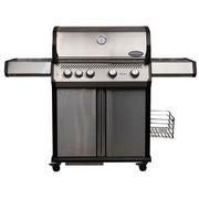 Barbecue a Gas con Fornello Laterale 80kg Acciaio Inossidabile Santos