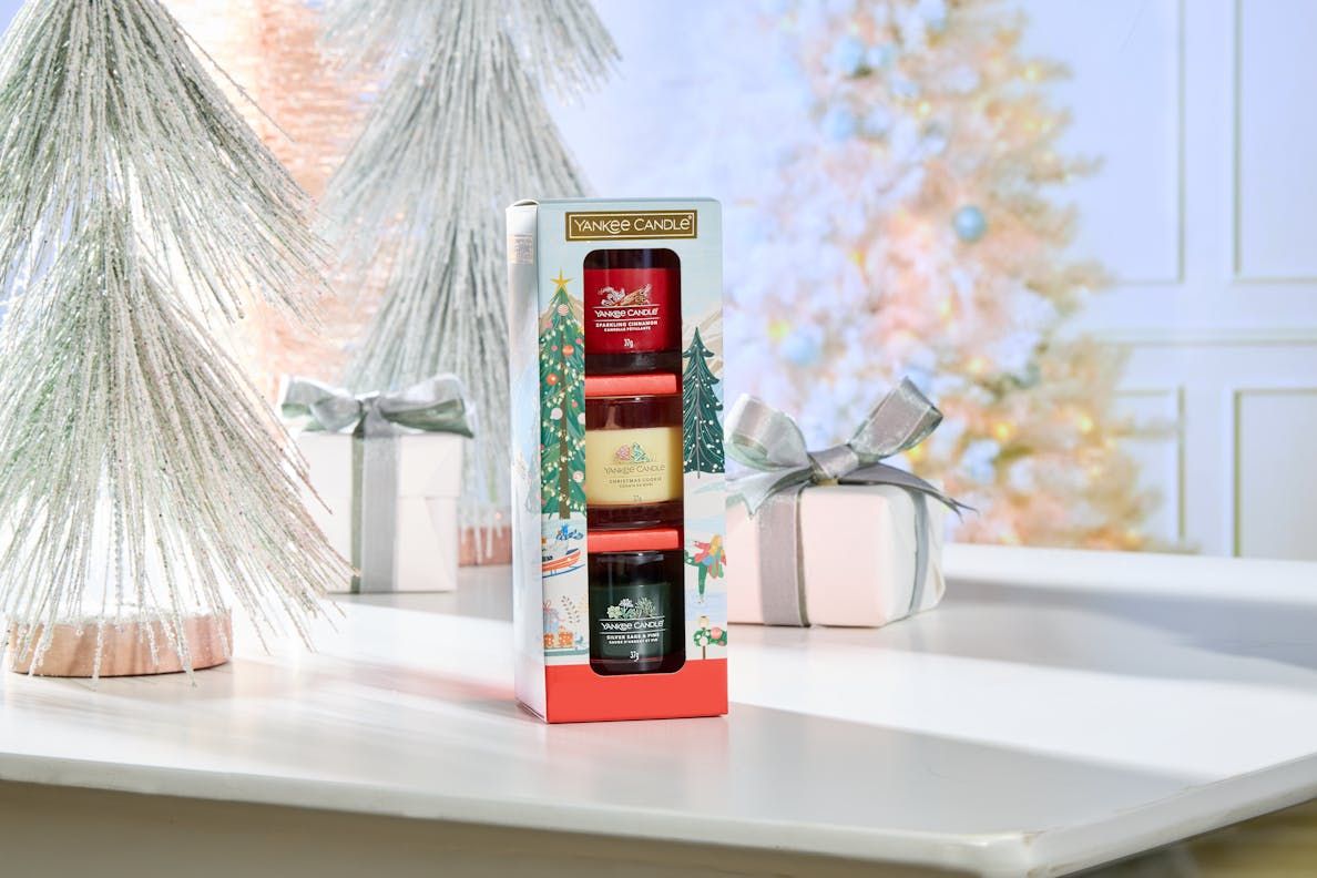 YANKEE CANDLE Confezione regalo Christmas Classics 3 candele mini in vetro