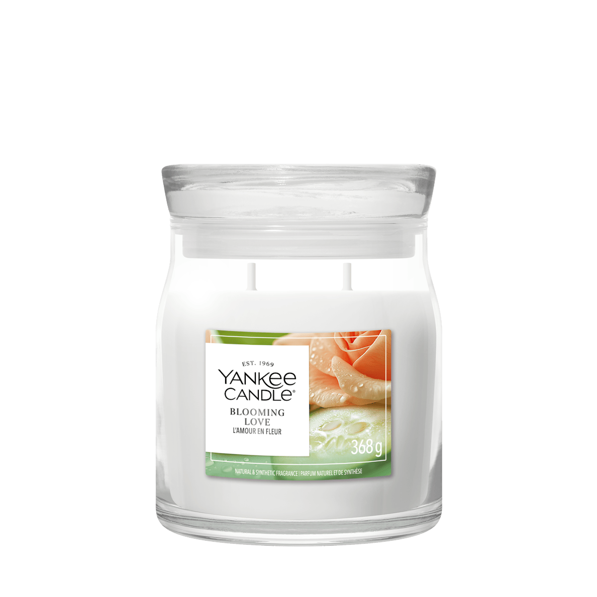 Candela Giara Media Blooming Love 368g Bianco Yankee Candle