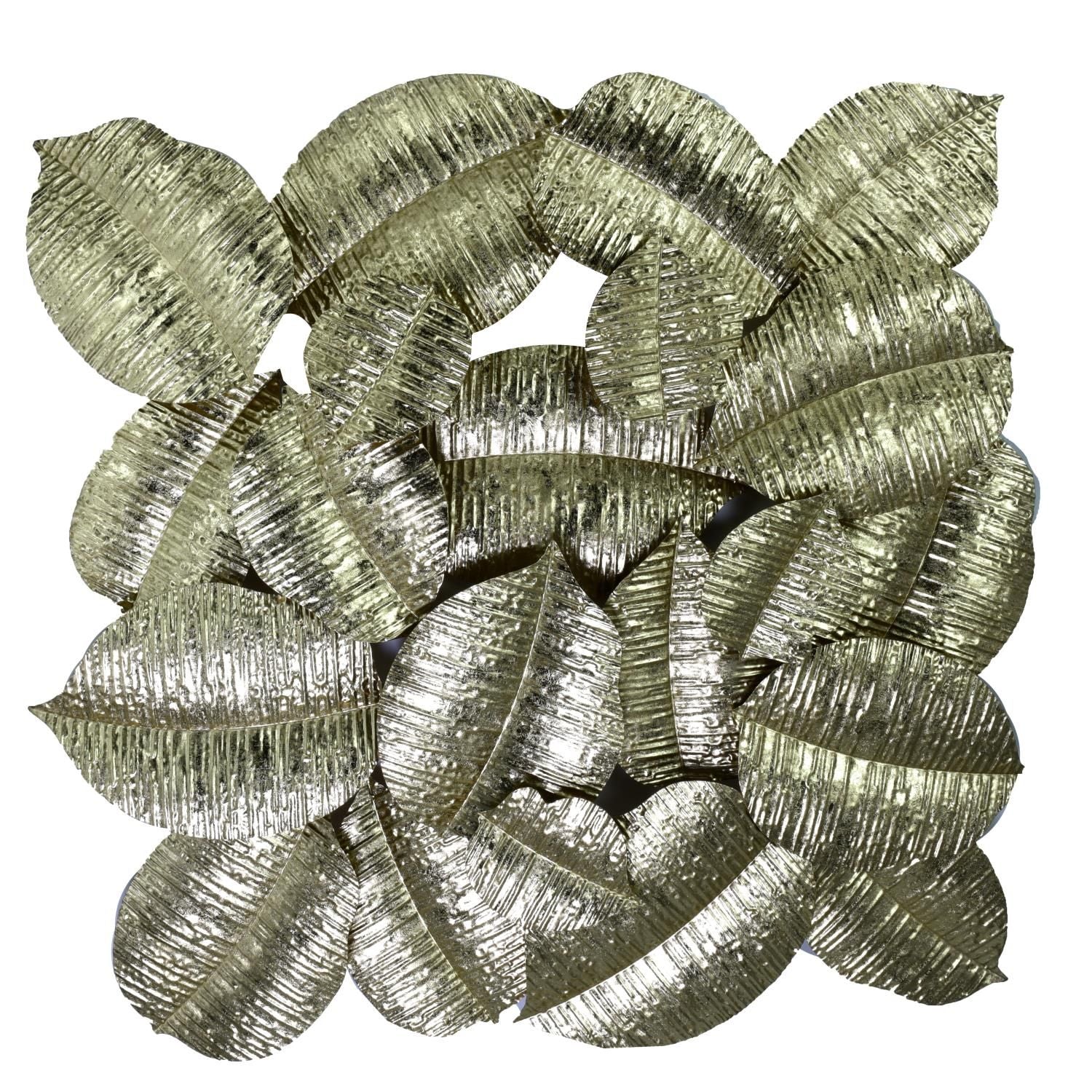Quadro Foglie 88,9x7,6x85,7 cm Oro
