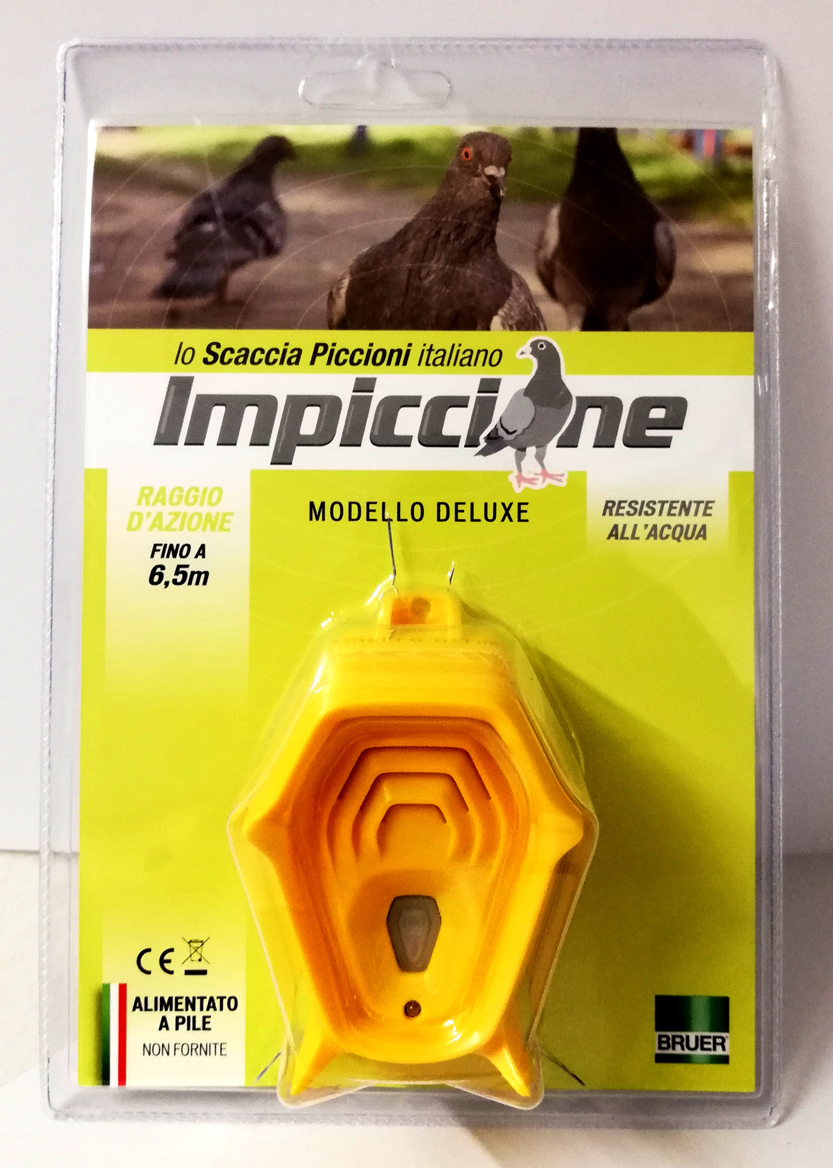 IMPICCIONE SCACCIA PICCIONI ELETTRONICO DELUXE COLOR GIALLO