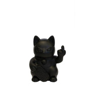 BLOGO Statuetta Maneki Neko Irriverente "Lucky Cat" Grande - Nera