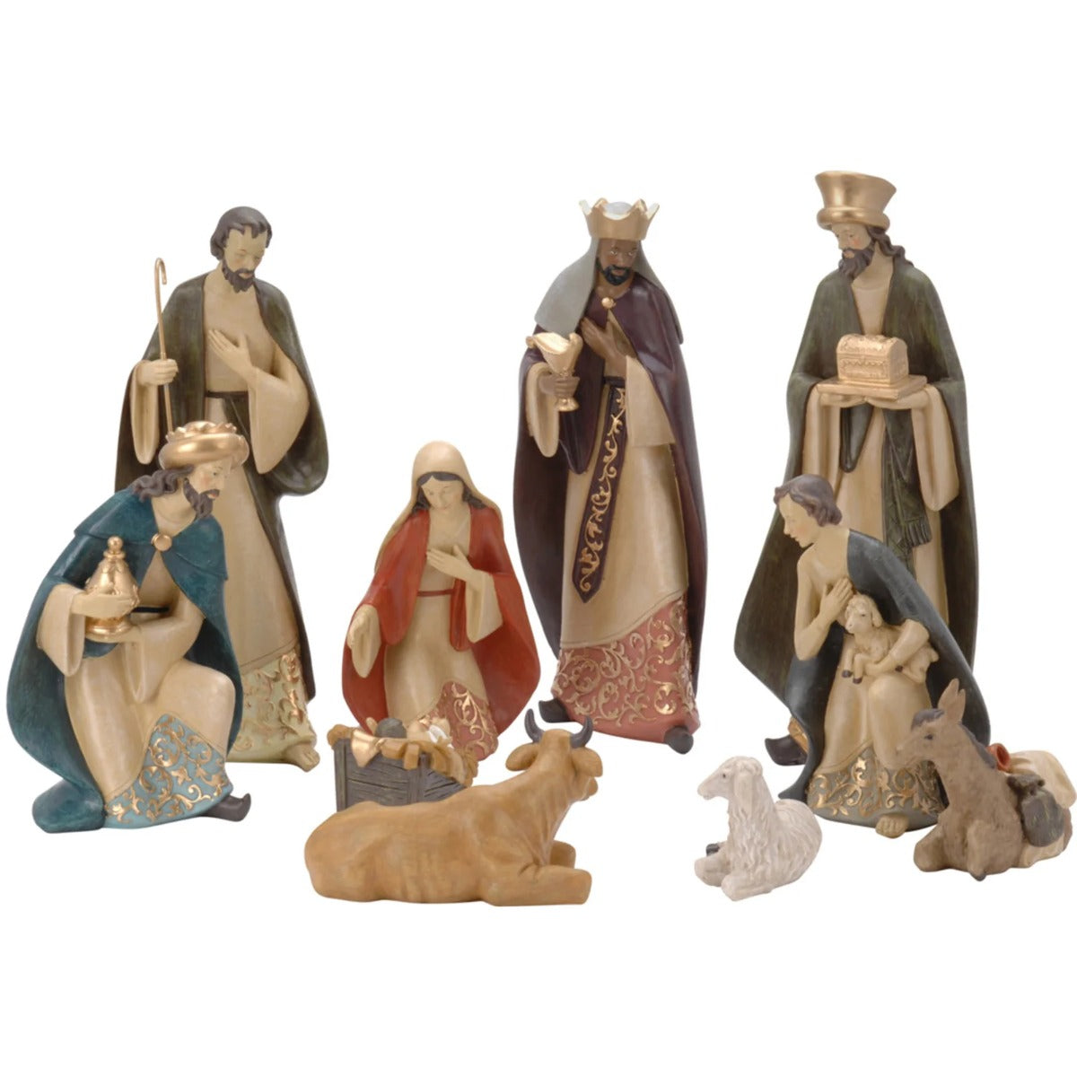 NATIVITÀ COMPLETA CON RE MAGI H 35 CM 10PZ