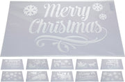 1 DECORAZIONE NATALIZIA STENCIL PER FINESTRE 50X30CM ASSORTITO