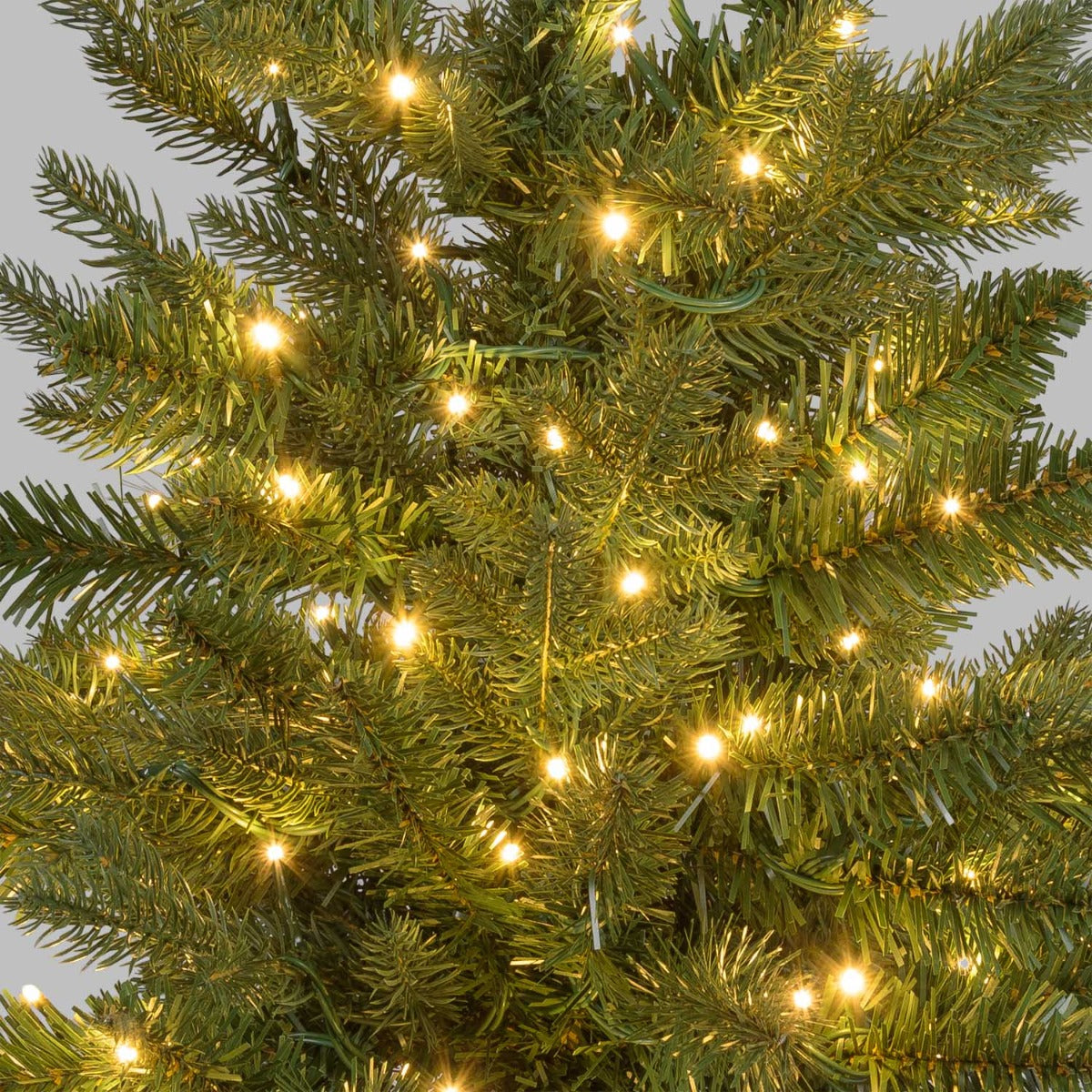 ALBERO ABETE ALPINO 90CM BASE JUTA 180 LED BIANCO CALDO