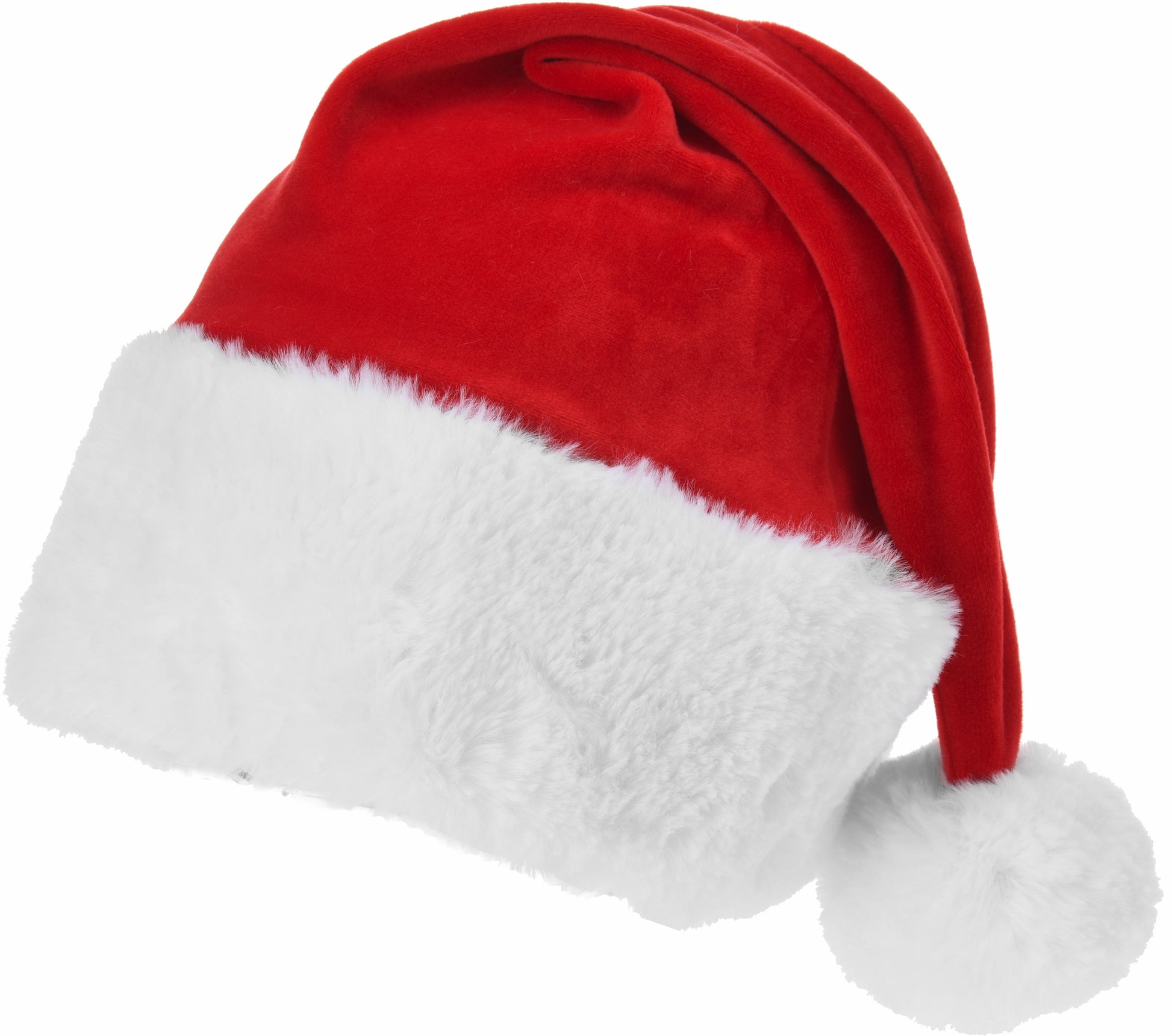 CAPPELLO DA BABBO NATALE ROSSO PELUCHE 50CM