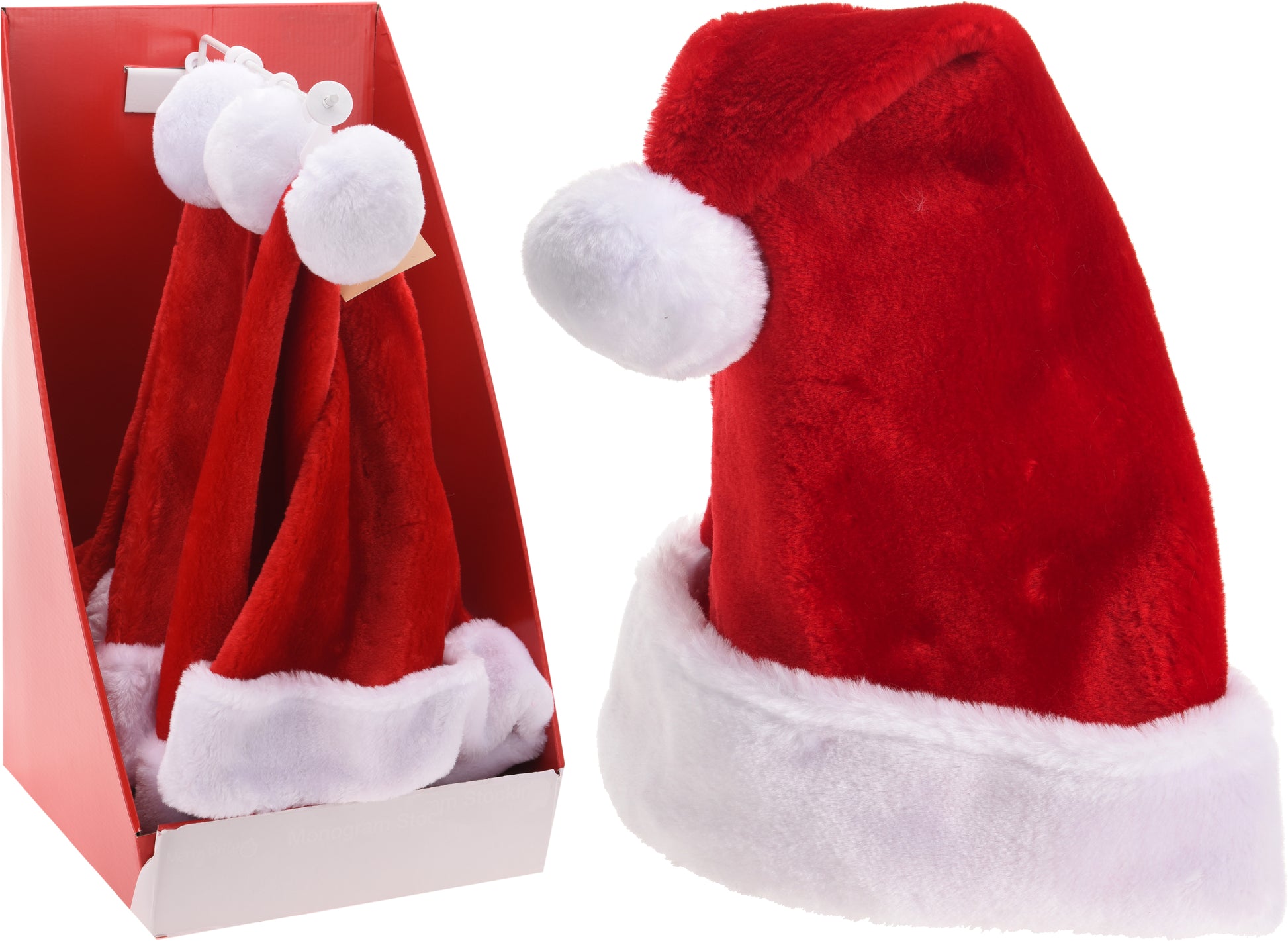 CAPPELLO DA BABBO NATALE ROSSO DELUXE 40 CM