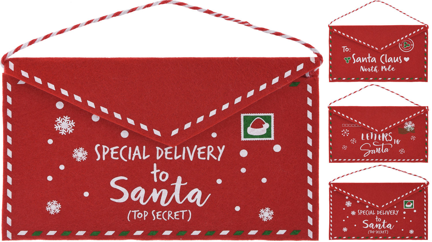 BUSTA PER LETTERA DI NATALE 27X16CM MODELLO ASSORTITO