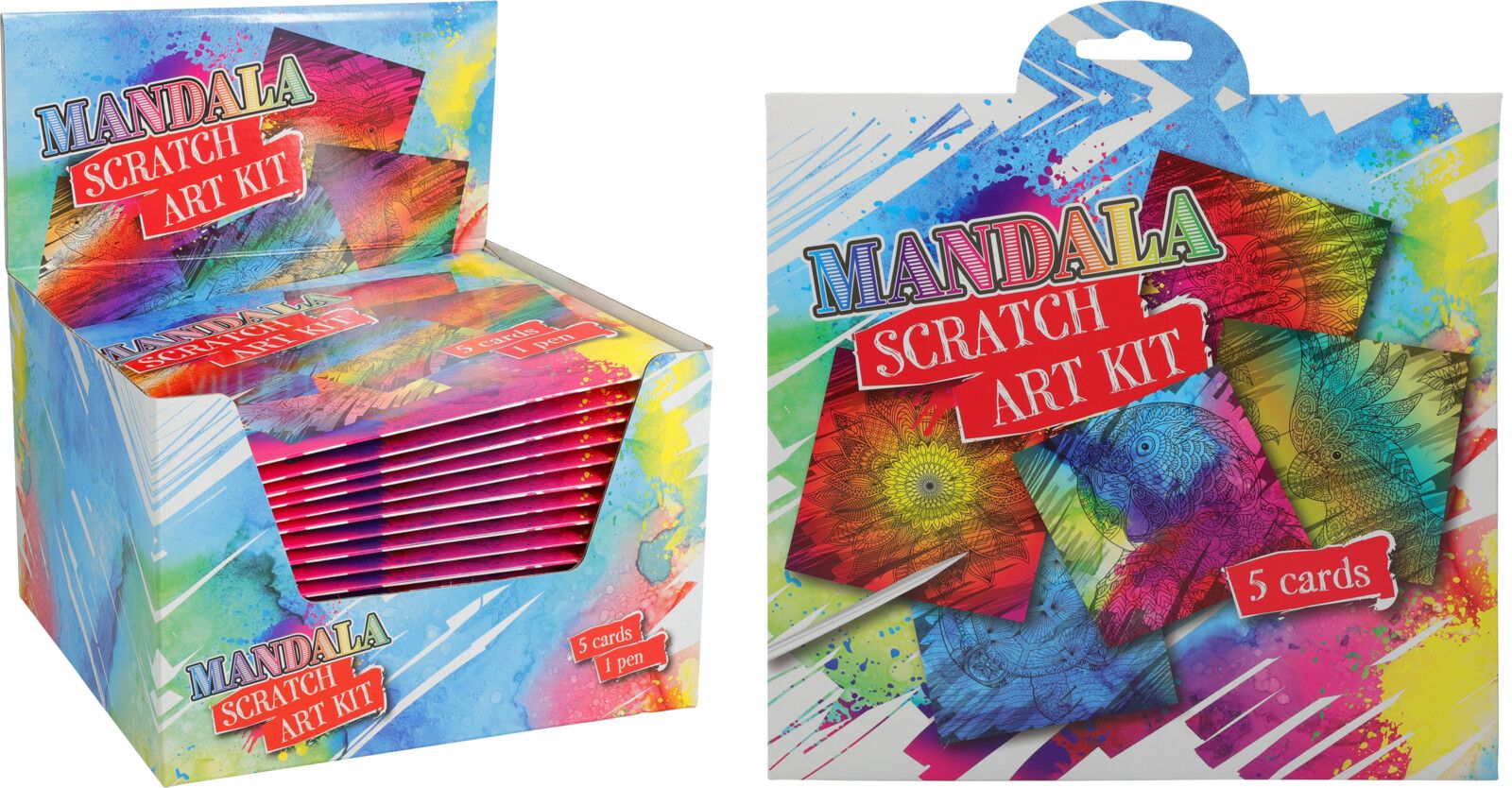 Kit Mandala con 5 Fogli e Penna - Multicolor