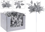 OFFERTA 4 PICK FIORE ARGENTO 20CM ASSORTITI