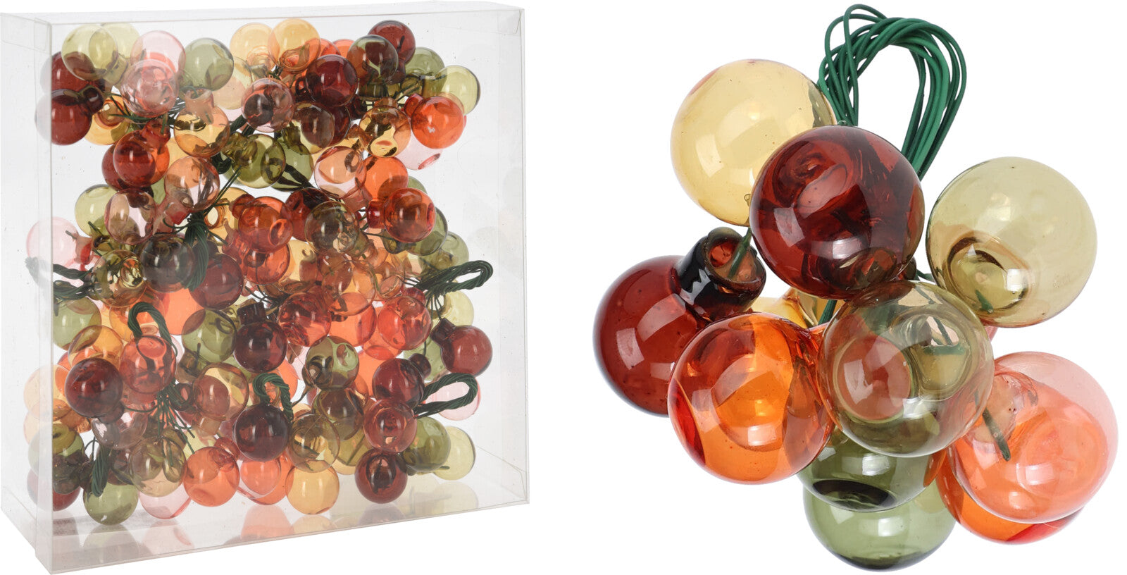 OFFERTA 4 MINI PALLINE DI NATALE MULTICOLOR 2CM
