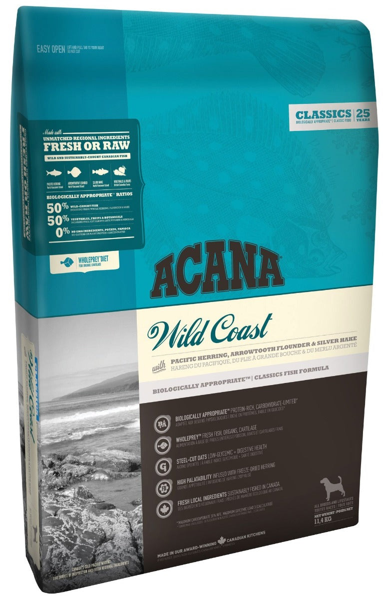CROCCHETTE CANE ACANA DOG CLASSIC WILD COAST 11,4 KG