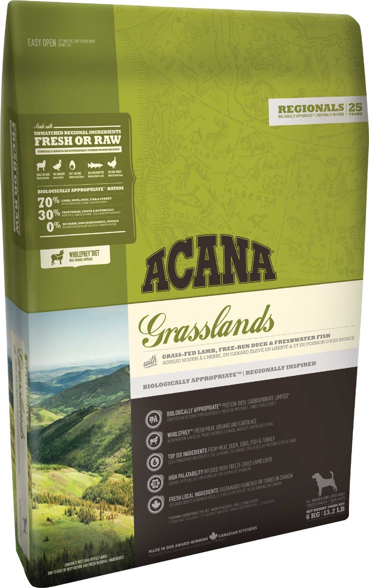 CROCCHETTE CANE ACANA DOG GRASSLANDS RECIPE 11,4 KG