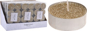 8 T-LIGHT GLITTER ORO 3CM