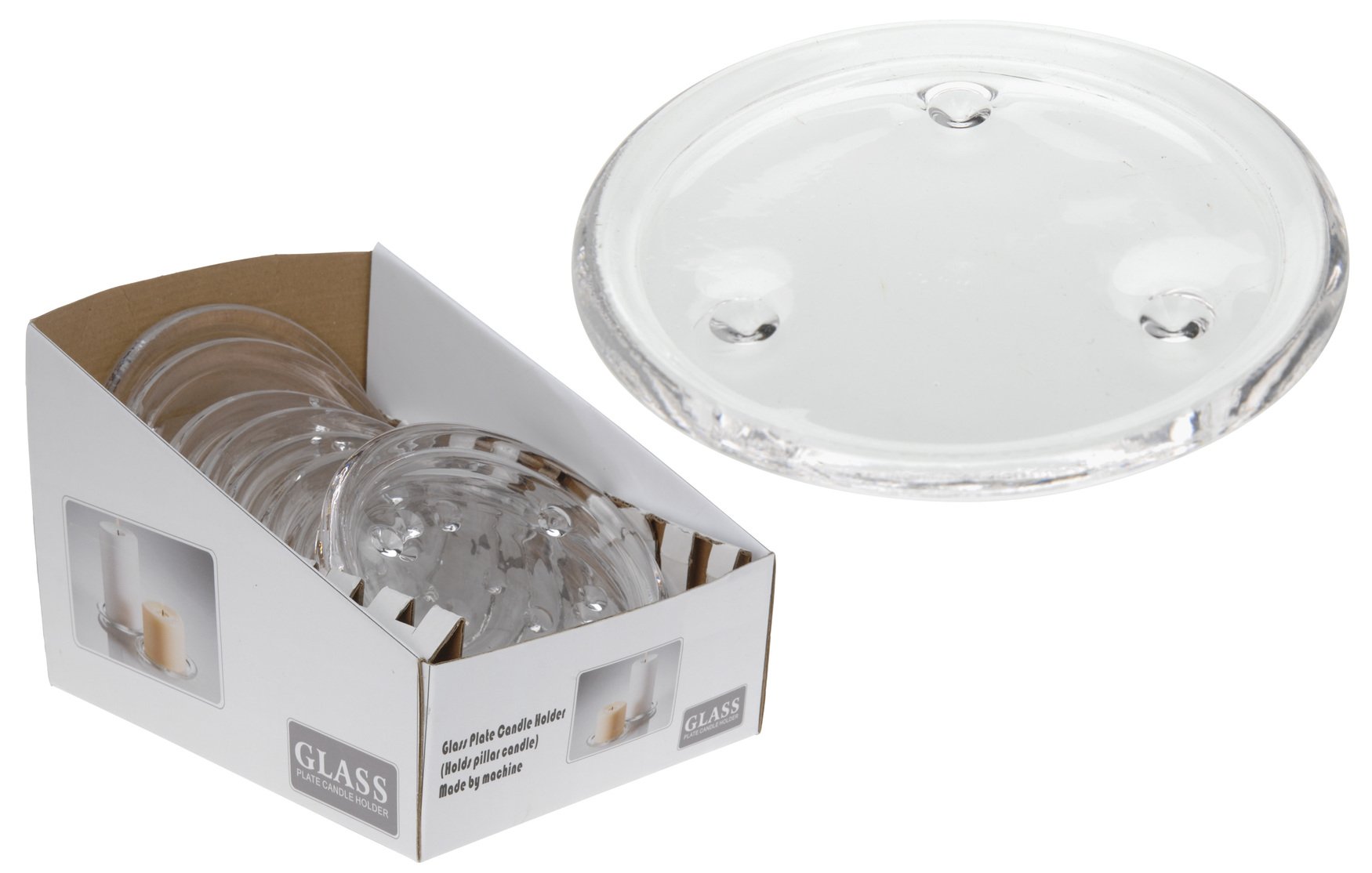 OFFERTA 3 PORTACANDELE IN VETRO 14CM