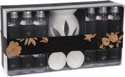 SET AROMA 15 PEZZI, BRUCIATORE CON OLI E CANDELE