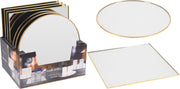 SOTTO CANDELA SPECCHIO 25CM IN VETRO