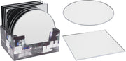 SOTTOCANDELA ARGENTO A SPECCHIO 25CM MODELLO ASSORTITO