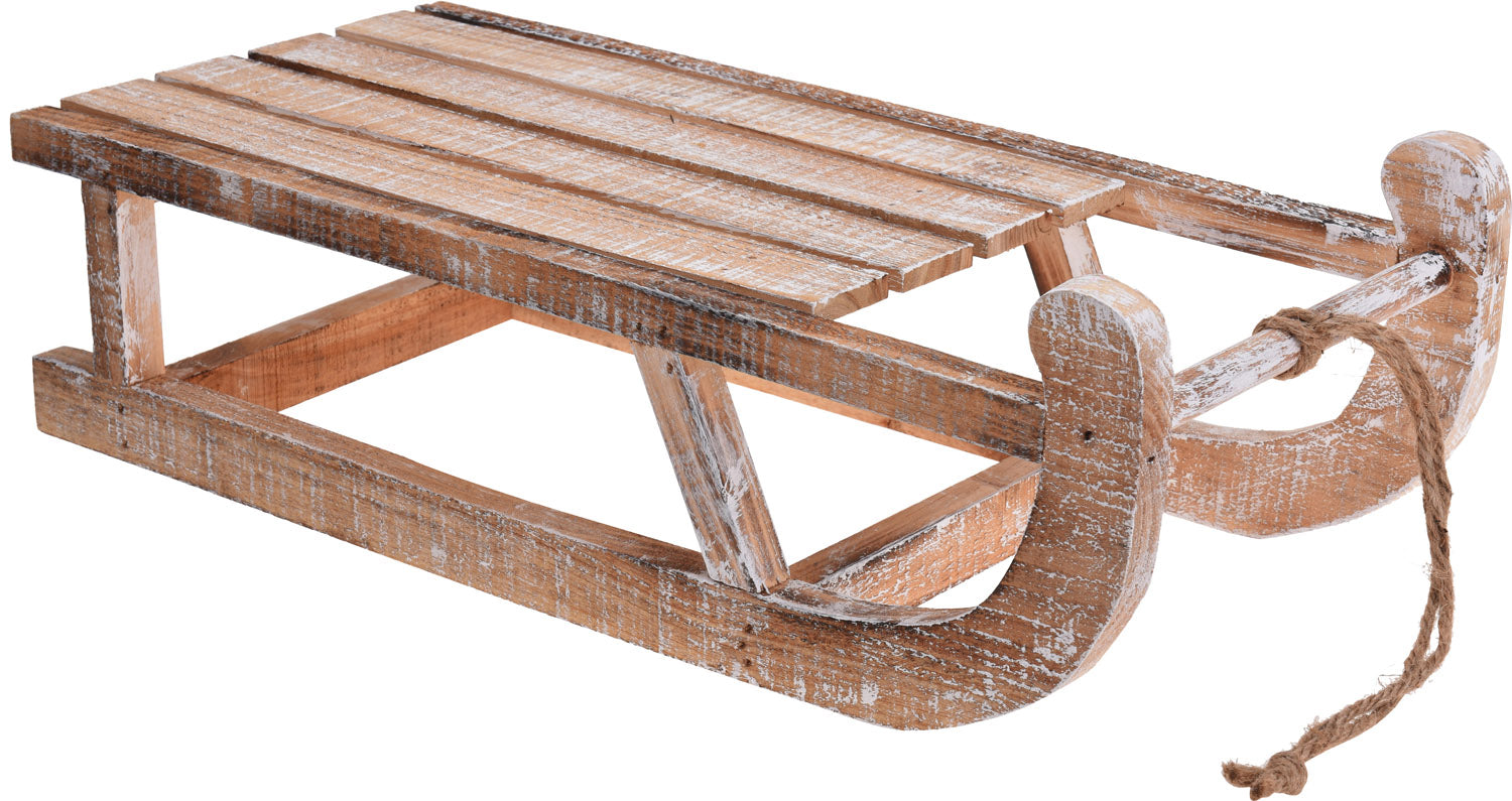 SLITTA IN LEGNO SBIANCATA 50X24X14CM LEGNO